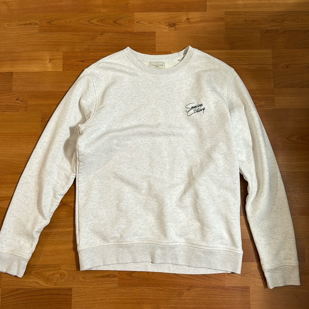 NEW Suspicious Antwerp sweatshirt M unisex light gray